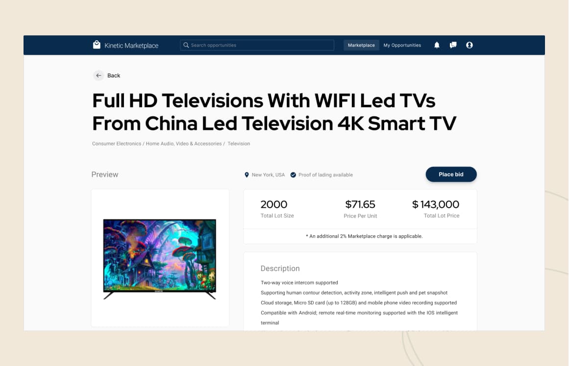 kinetic marketplace solution